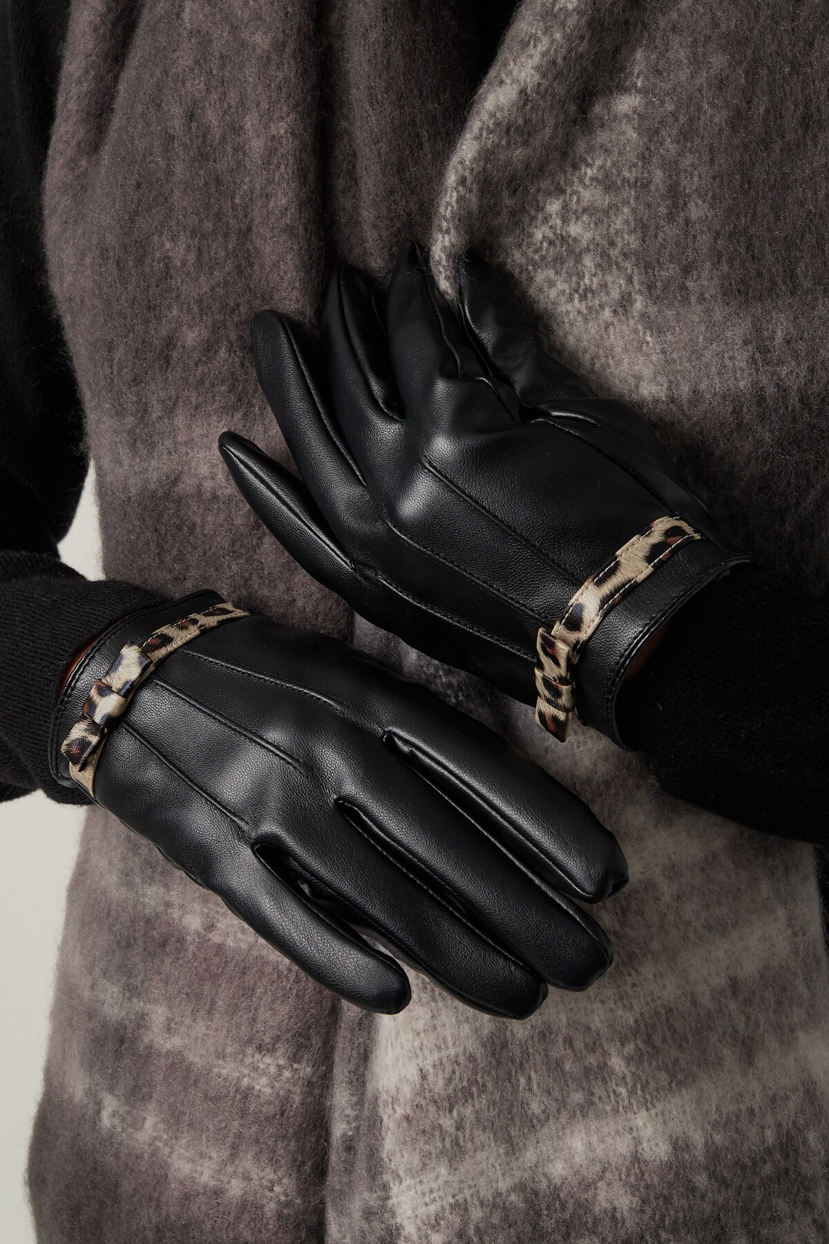 Gloves cosy leopard - black h5 Picture2